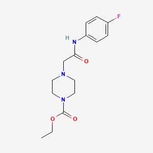 molecular formula C15H20FN3O3 B5702657 ethyl 4-{2-[(4-fluorophenyl)amino]-2-oxoethyl}-1-piperazinecarboxylate 