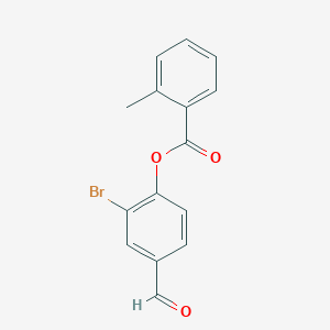 molecular formula C15H11BrO3 B5702674 2-bromo-4-formylphenyl 2-methylbenzoate 