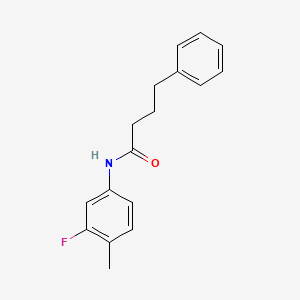 molecular formula C17H18FNO B5702681 N-(3-fluoro-4-methylphenyl)-4-phenylbutanamide 
