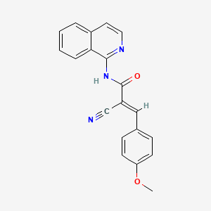 molecular formula C20H15N3O2 B5702687 2-cyano-N-1-isoquinolinyl-3-(4-methoxyphenyl)acrylamide 