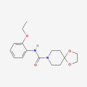 molecular formula C16H22N2O4 B5702699 N-(2-ethoxyphenyl)-1,4-dioxa-8-azaspiro[4.5]decane-8-carboxamide 