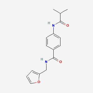molecular formula C16H18N2O3 B5702705 N-(2-furylmethyl)-4-(isobutyrylamino)benzamide 