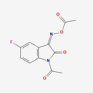 1-acetyl-5-fluoro-1H-indole-2,3-dione 3-(O-acetyloxime)