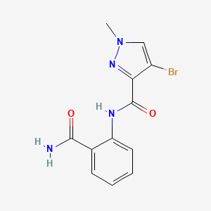 molecular formula C12H11BrN4O2 B5702729 N-[2-(aminocarbonyl)phenyl]-4-bromo-1-methyl-1H-pyrazole-3-carboxamide 
