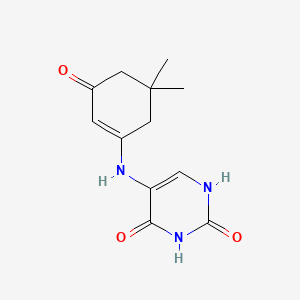 molecular formula C12H15N3O3 B5702735 5-[(5,5-dimethyl-3-oxo-1-cyclohexen-1-yl)amino]-2,4(1H,3H)-pyrimidinedione 