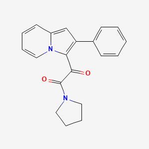 2-oxo-1-(2-phenylindolizin-3-yl)-2-pyrrolidin-1-ylethanone