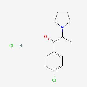 molecular formula C13H17Cl2NO B570280 4'-Chloro-alpha-pyrrolidinopropiophenone Hydrochloride CAS No. 93307-24-5