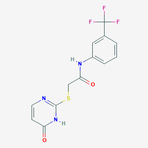 2-[(4-hydroxy-2-pyrimidinyl)thio]-N-[3-(trifluoromethyl)phenyl]acetamide