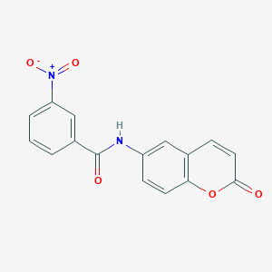 molecular formula C16H10N2O5 B5702819 3-nitro-N-(2-oxo-2H-chromen-6-yl)benzamide 