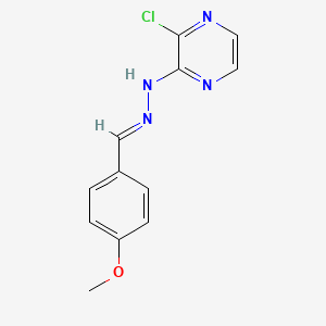 molecular formula C12H11ClN4O B5702824 4-methoxybenzaldehyde (3-chloro-2-pyrazinyl)hydrazone 