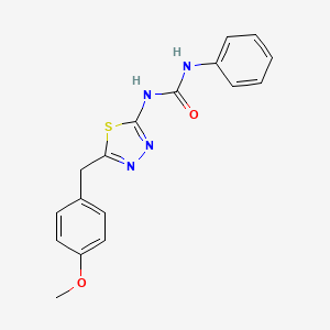 molecular formula C17H16N4O2S B5702830 N-[5-(4-methoxybenzyl)-1,3,4-thiadiazol-2-yl]-N'-phenylurea 