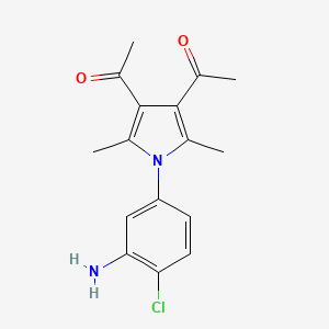 1,1'-[1-(3-amino-4-chlorophenyl)-2,5-dimethyl-1H-pyrrole-3,4-diyl]diethanone