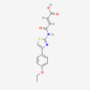 molecular formula C15H14N2O4S B5702840 4-{[4-(4-ethoxyphenyl)-1,3-thiazol-2-yl]amino}-4-oxo-2-butenoic acid 