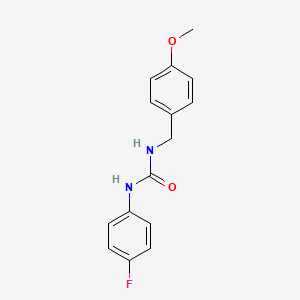 molecular formula C15H15FN2O2 B5702841 N-(4-fluorophenyl)-N'-(4-methoxybenzyl)urea 