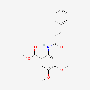 molecular formula C19H21NO5 B5702842 methyl 4,5-dimethoxy-2-[(3-phenylpropanoyl)amino]benzoate 
