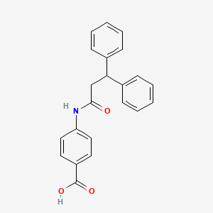 molecular formula C22H19NO3 B5702850 4-[(3,3-diphenylpropanoyl)amino]benzoic acid 