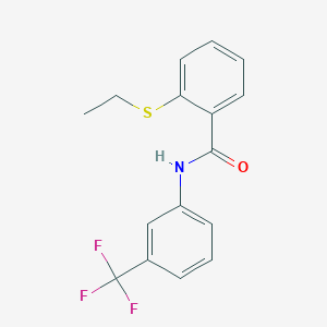 molecular formula C16H14F3NOS B5702857 2-(ethylthio)-N-[3-(trifluoromethyl)phenyl]benzamide 