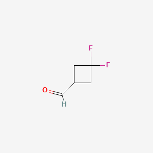 molecular formula C5H6F2O B570286 3,3-Difluorocyclobutane-1-carbaldehyde CAS No. 1246765-49-0