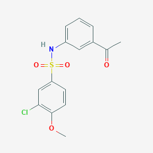 molecular formula C15H14ClNO4S B5702863 N-(3-acetylphenyl)-3-chloro-4-methoxybenzenesulfonamide 