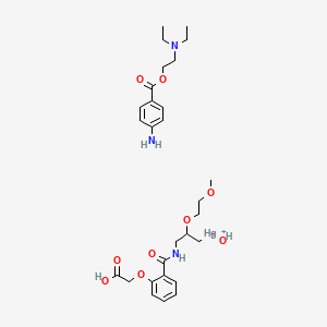 molecular formula C28H41HgN3O9 B570287 Procaine merethoxylline CAS No. 60064-28-0
