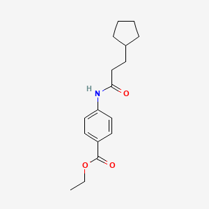 molecular formula C17H23NO3 B5702870 ethyl 4-[(3-cyclopentylpropanoyl)amino]benzoate 