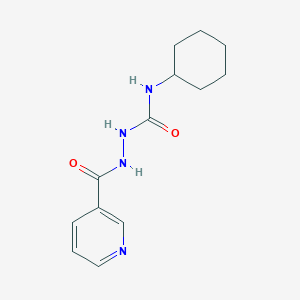 molecular formula C13H18N4O2 B5702878 N-cyclohexyl-2-(3-pyridinylcarbonyl)hydrazinecarboxamide 