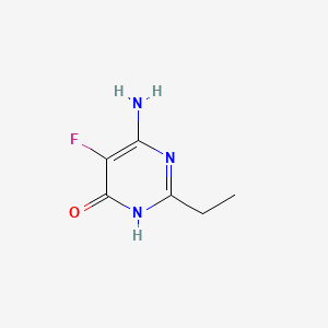molecular formula C6H8FN3O B570288 6-amino-2-ethyl-5-fluoropyrimidin-4(1H)-one CAS No. 116092-12-7
