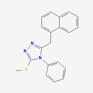 molecular formula C20H17N3S B5702882 3-(methylthio)-5-(1-naphthylmethyl)-4-phenyl-4H-1,2,4-triazole 