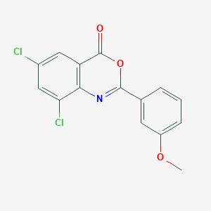 molecular formula C15H9Cl2NO3 B5702883 6,8-dichloro-2-(3-methoxyphenyl)-4H-3,1-benzoxazin-4-one 