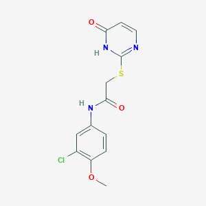 N-(3-chloro-4-methoxyphenyl)-2-[(4-hydroxy-2-pyrimidinyl)thio]acetamide