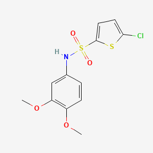 molecular formula C12H12ClNO4S2 B5702895 5-chloro-N-(3,4-dimethoxyphenyl)-2-thiophenesulfonamide 