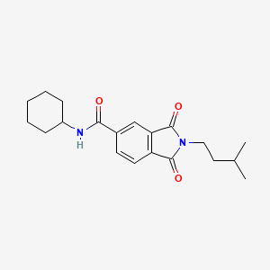 N-cyclohexyl-2-(3-methylbutyl)-1,3-dioxo-5-isoindolinecarboxamide