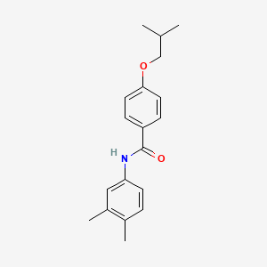 molecular formula C19H23NO2 B5702914 N-(3,4-dimethylphenyl)-4-isobutoxybenzamide 