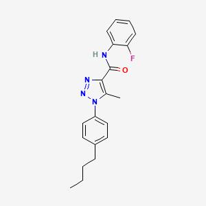 molecular formula C20H21FN4O B5702916 1-(4-butylphenyl)-N-(2-fluorophenyl)-5-methyl-1H-1,2,3-triazole-4-carboxamide 
