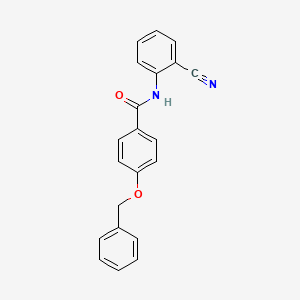 molecular formula C21H16N2O2 B5702922 4-(benzyloxy)-N-(2-cyanophenyl)benzamide 