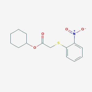 molecular formula C14H17NO4S B5702932 cyclohexyl [(2-nitrophenyl)thio]acetate 