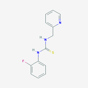 molecular formula C13H12FN3S B5702942 N-(2-fluorophenyl)-N'-(2-pyridinylmethyl)thiourea 