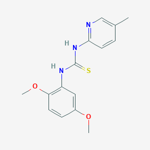 molecular formula C15H17N3O2S B5702946 N-(2,5-dimethoxyphenyl)-N'-(5-methyl-2-pyridinyl)thiourea 