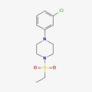molecular formula C12H17ClN2O2S B5702968 1-(3-chlorophenyl)-4-(ethylsulfonyl)piperazine 