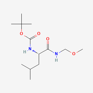 molecular formula C13H26N2O4 B570298 (S)-tert-Butyl (1-((methoxymethyl)amino)-4-methyl-1-oxopentan-2-yl)carbamate CAS No. 87694-50-6