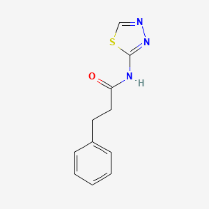 molecular formula C11H11N3OS B5702981 3-phenyl-N-1,3,4-thiadiazol-2-ylpropanamide 