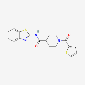 molecular formula C18H17N3O2S2 B5702982 N-1,3-benzothiazol-2-yl-1-(2-thienylcarbonyl)-4-piperidinecarboxamide 