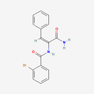 molecular formula C16H13BrN2O2 B5702989 N-[1-(aminocarbonyl)-2-phenylvinyl]-2-bromobenzamide 