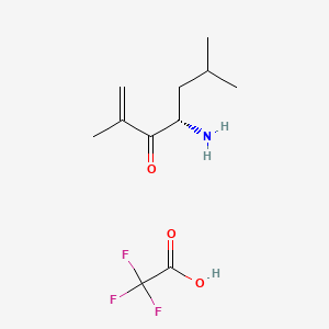 molecular formula C11H18F3NO3 B570299 (S)-4-氨基-2,6-二甲基庚-1-烯-3-酮 2,2,2-三氟乙酸酯 CAS No. 1619233-32-7