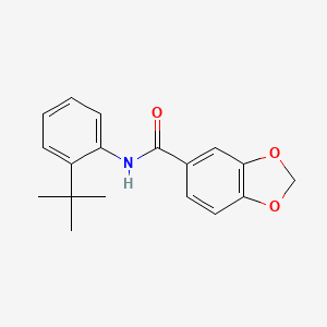 molecular formula C18H19NO3 B5703032 N-(2-tert-butylphenyl)-1,3-benzodioxole-5-carboxamide 