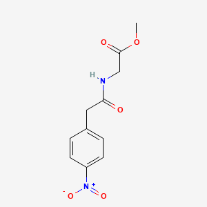 molecular formula C11H12N2O5 B5703038 methyl N-[(4-nitrophenyl)acetyl]glycinate 