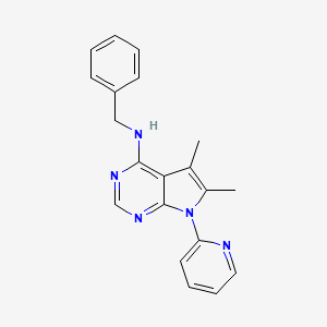 N-benzyl-5,6-dimethyl-7-(2-pyridinyl)-7H-pyrrolo[2,3-d]pyrimidin-4-amine