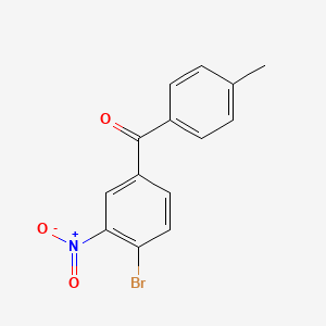 molecular formula C14H10BrNO3 B5703066 (4-bromo-3-nitrophenyl)(4-methylphenyl)methanone 