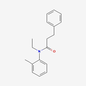 molecular formula C18H21NO B5703075 N-ethyl-N-(2-methylphenyl)-3-phenylpropanamide 