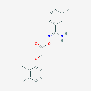 molecular formula C18H20N2O3 B5703076 N'-{[(2,3-dimethylphenoxy)acetyl]oxy}-3-methylbenzenecarboximidamide 